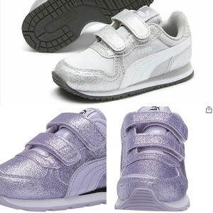 Baby Girls Puma 2 Pairs Vista Glitz Sneakers sz 7